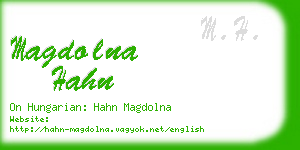 magdolna hahn business card
